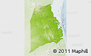 Physical 3D Map of Kilwa, lighten