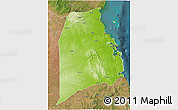 Physical 3D Map of Kilwa, satellite outside