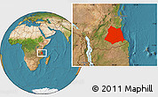 Satellite Location Map of Lindi