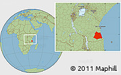 Savanna Style Location Map of Lindi, within the entire country