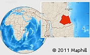 Shaded Relief Location Map of Lindi