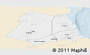 Classic Style Panoramic Map of Lindi, single color outside