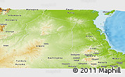 Physical Panoramic Map of Lindi