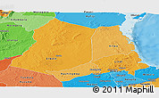 Political Shades Panoramic Map of Lindi