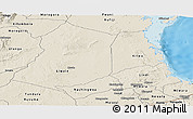 Shaded Relief Panoramic Map of Lindi