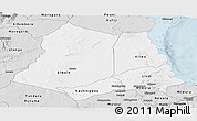 Silver Style Panoramic Map of Lindi