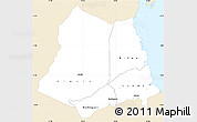 Classic Style Simple Map of Lindi, single color outside