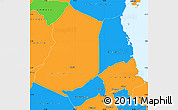 Political Simple Map of Lindi