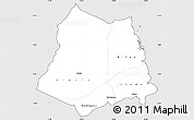 Silver Style Simple Map of Lindi, cropped outside