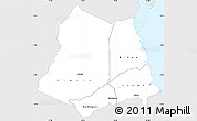 Silver Style Simple Map of Lindi, single color outside