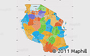 Political Map of Tanzania, cropped outside