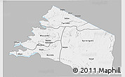 Gray 3D Map of Mara, single color outside