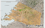 Satellite 3D Map of Mara, semi-desaturated
