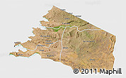 Satellite 3D Map of Mara, single color outside
