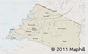 Shaded Relief 3D Map of Mara, lighten
