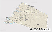 Shaded Relief 3D Map of Mara, single color outside