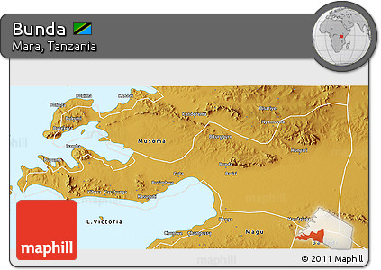 Physical 3D Map of Bunda