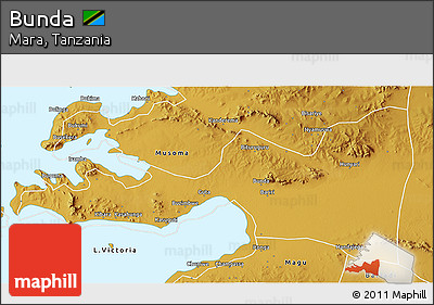 Physical 3D Map of Bunda