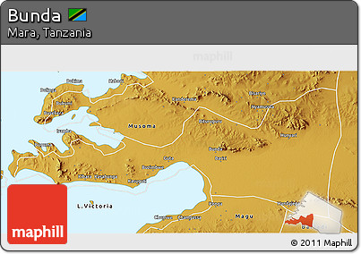 Physical 3D Map of Bunda