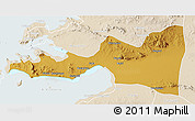 Physical 3D Map of Bunda, lighten
