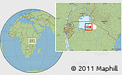 Savanna Style Location Map of Bunda, highlighted parent region