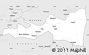 Silver Style Simple Map of Bunda