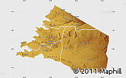 Physical Map of Mara, single color outside