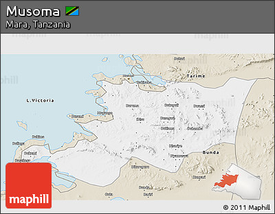 Classic Style 3D Map of Musoma