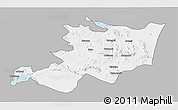 Gray 3D Map of Musoma, single color outside