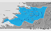 Political 3D Map of Musoma, desaturated