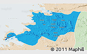 Political 3D Map of Musoma, lighten