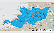 Political 3D Map of Musoma, lighten, semi-desaturated