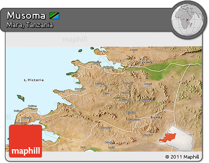 Satellite 3D Map of Musoma