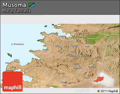 Satellite 3D Map of Musoma