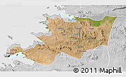 Satellite 3D Map of Musoma, lighten, desaturated