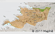 Satellite 3D Map of Musoma, lighten, semi-desaturated