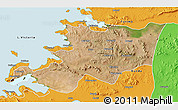 Satellite 3D Map of Musoma, political outside