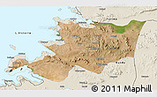 Satellite 3D Map of Musoma, shaded relief outside