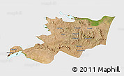 Satellite 3D Map of Musoma, single color outside
