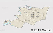 Shaded Relief 3D Map of Musoma, cropped outside