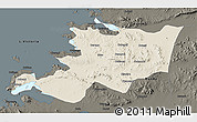 Shaded Relief 3D Map of Musoma, darken