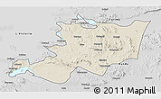 Shaded Relief 3D Map of Musoma, desaturated