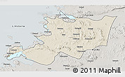 Shaded Relief 3D Map of Musoma, semi-desaturated