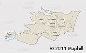 Shaded Relief 3D Map of Musoma, single color outside