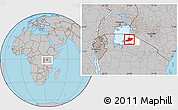 Gray Location Map of Musoma, highlighted parent region