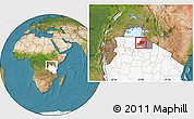 Satellite Location Map of Musoma, highlighted country, highlighted parent region