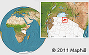 Satellite Location Map of Musoma, highlighted country