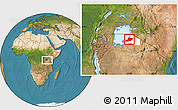 Satellite Location Map of Musoma, highlighted parent region