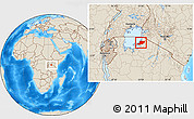 Shaded Relief Location Map of Musoma