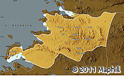 Physical Map of Musoma, darken